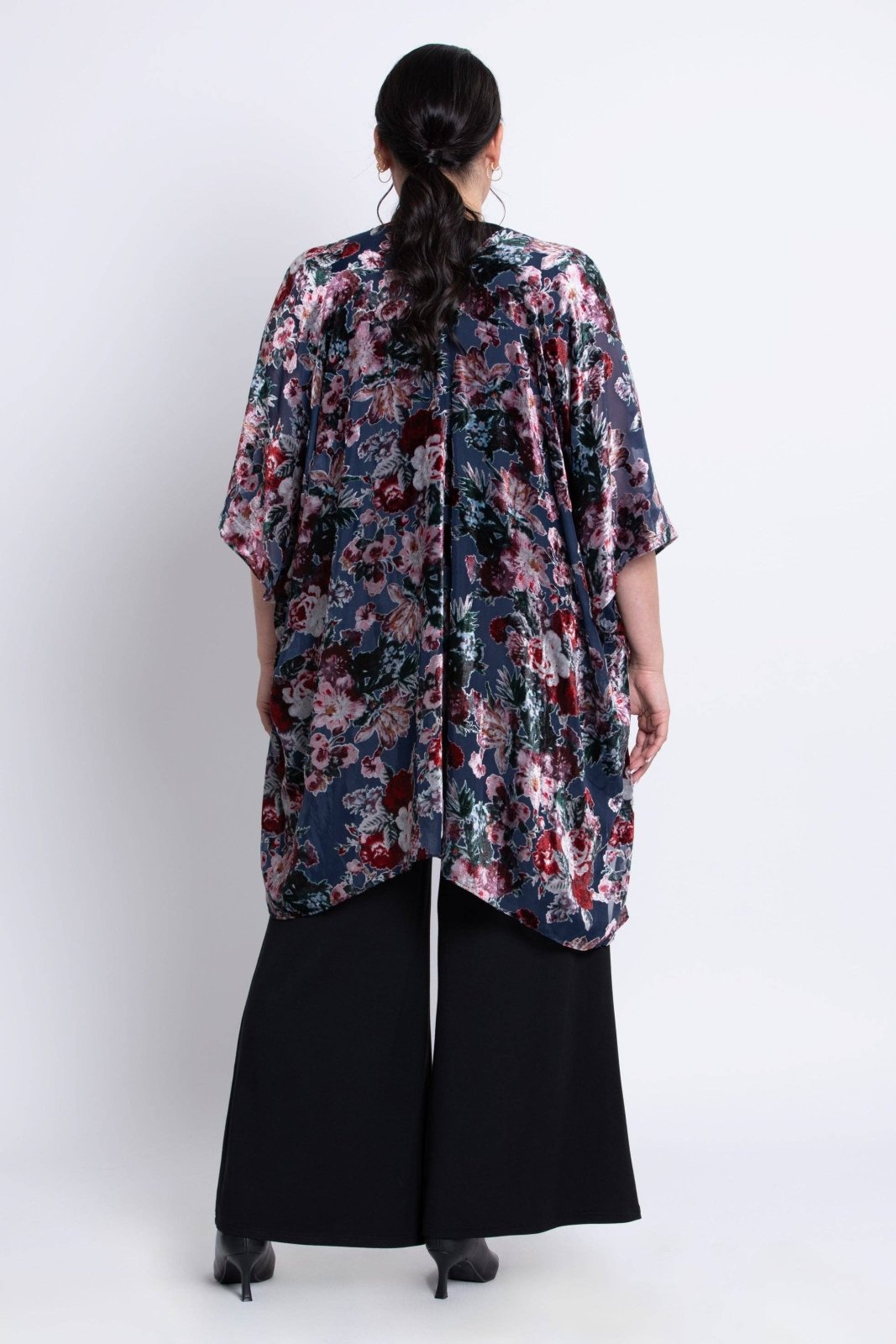 Darcy Kimono - Denim Floral - The Daisy Chain