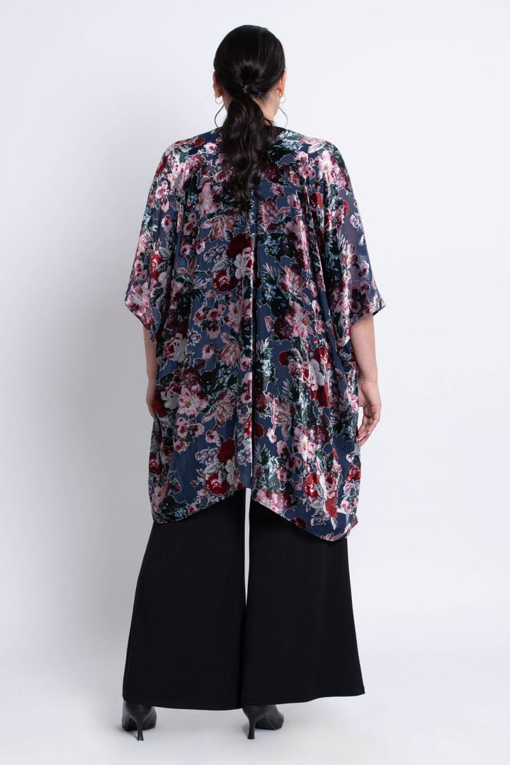 Darcy Kimono - Denim Floral - The Daisy Chain