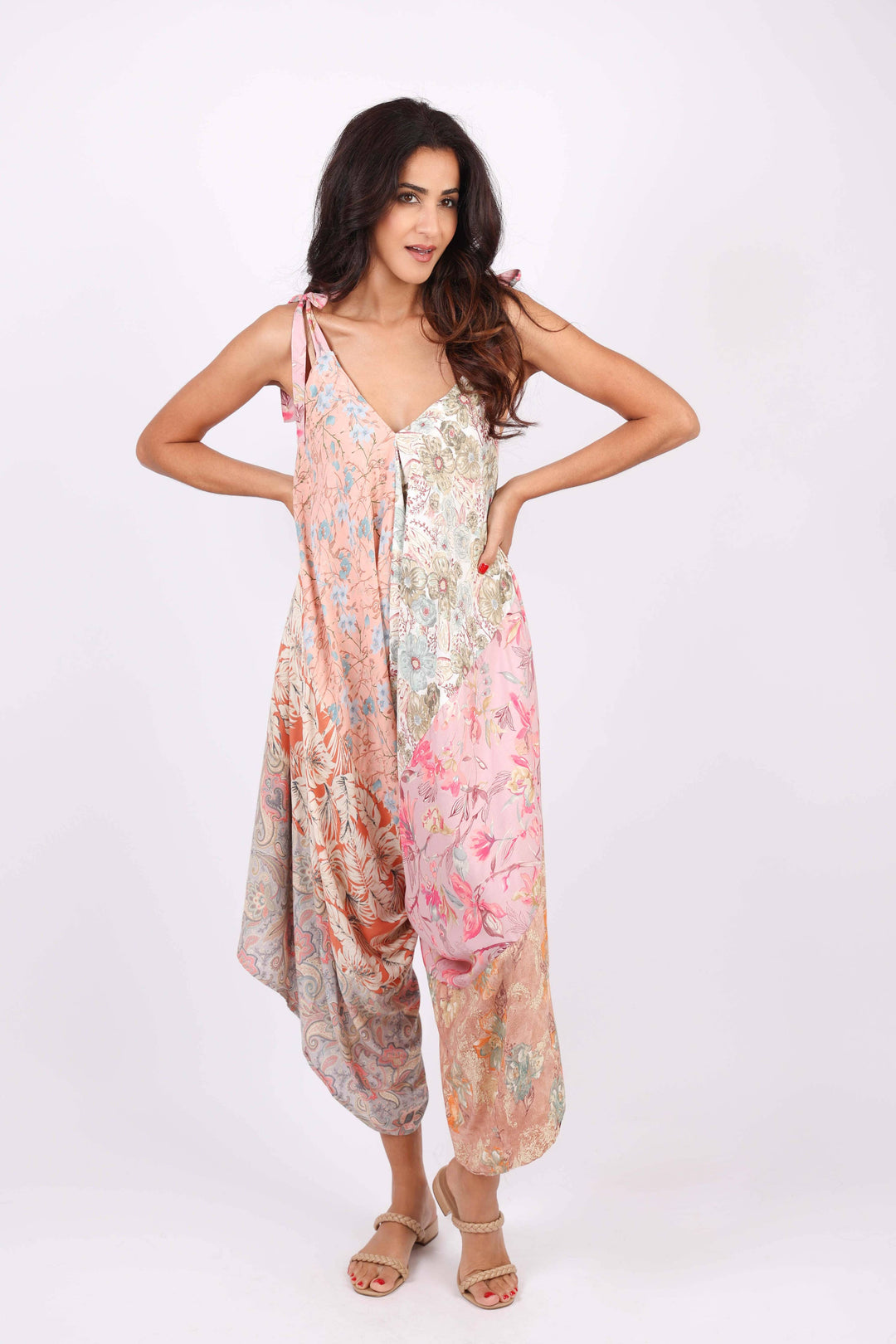Pastel Patchwork Beach Romper