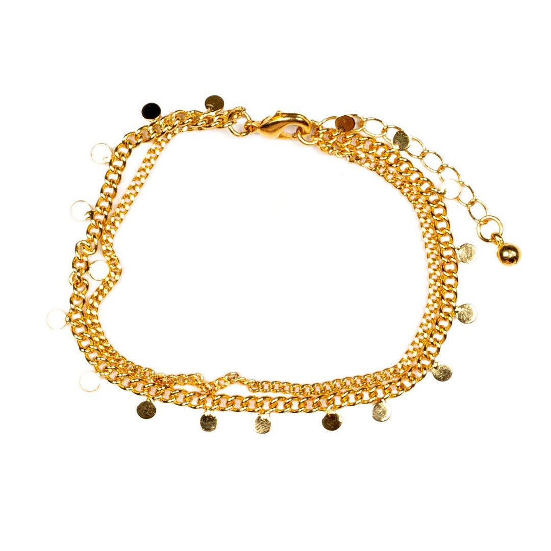 Double Disc Chain Bracelet - The Daisy Chain