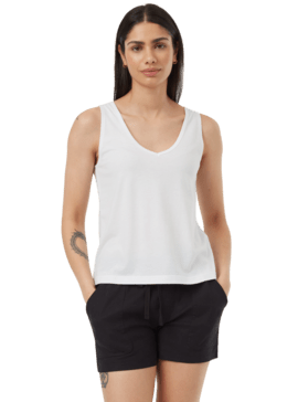 Double V Tank - White - The Daisy Chain