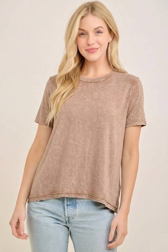 Mineral Wash Tee - Toffee