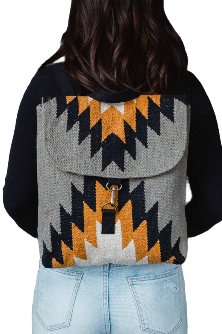 Artisanal Backpack: Grey + Mustard