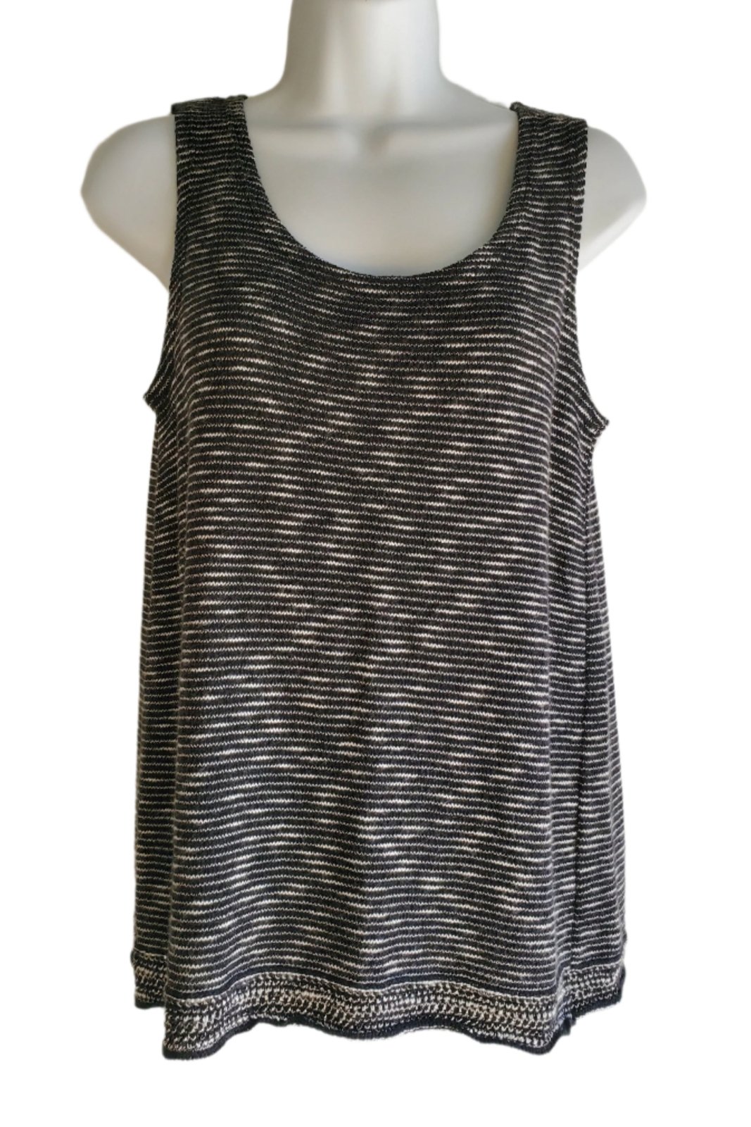Eco Knit Tank - Black + White - The Daisy Chain