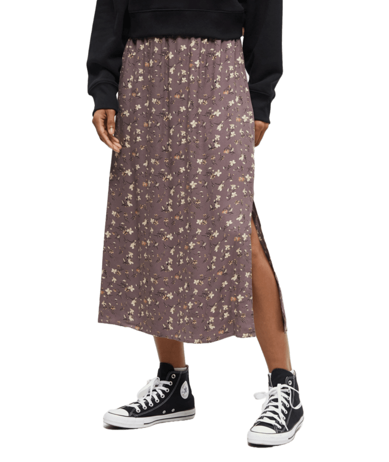 Eco Woven Crepe Skirt - Elkwood/Blossom - The Daisy Chain