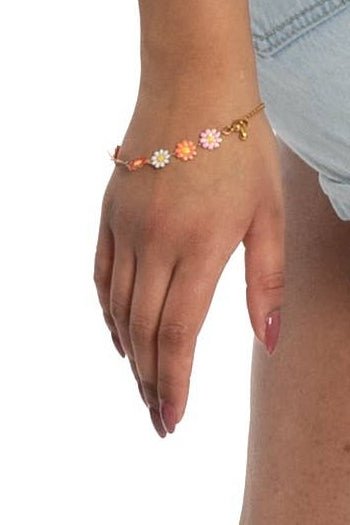 Enamel Flower Bracelet - The Daisy Chain