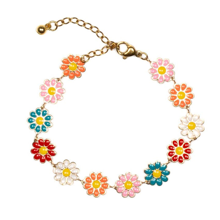Enamel Flower Bracelet - The Daisy Chain