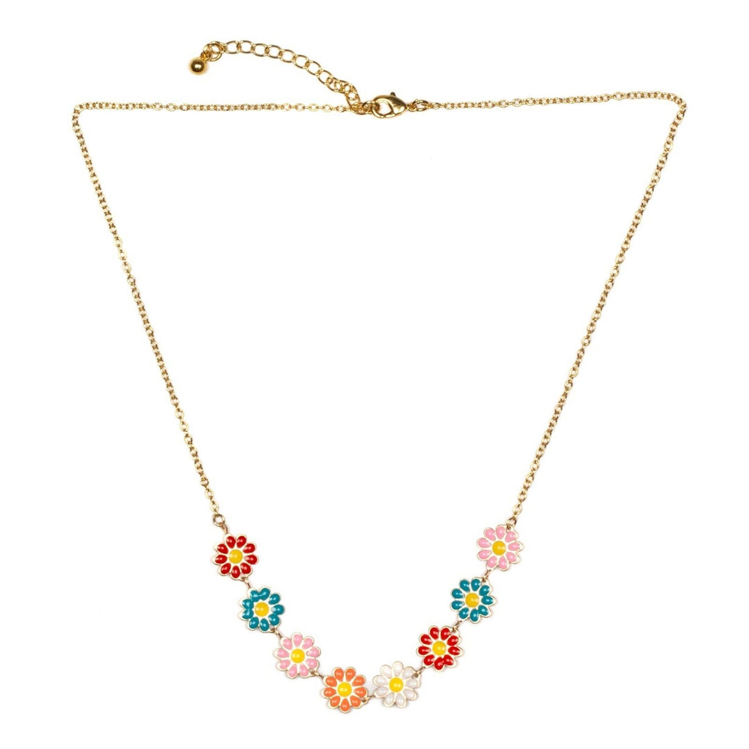 Enamel Flower Necklace - The Daisy Chain