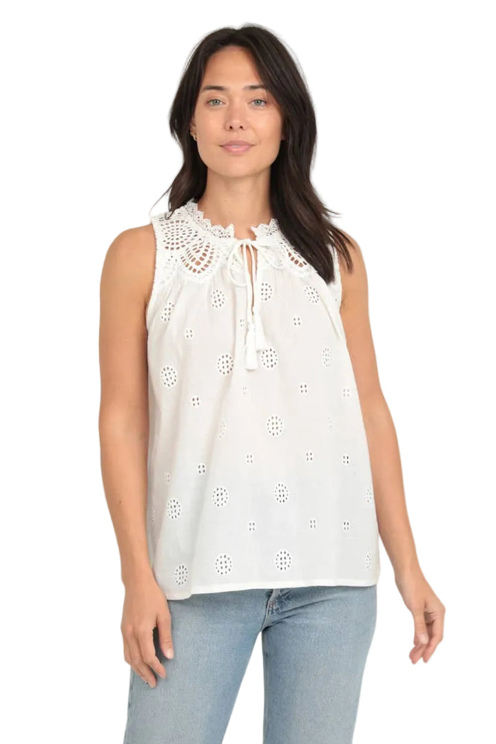 Lace Tank Top - White