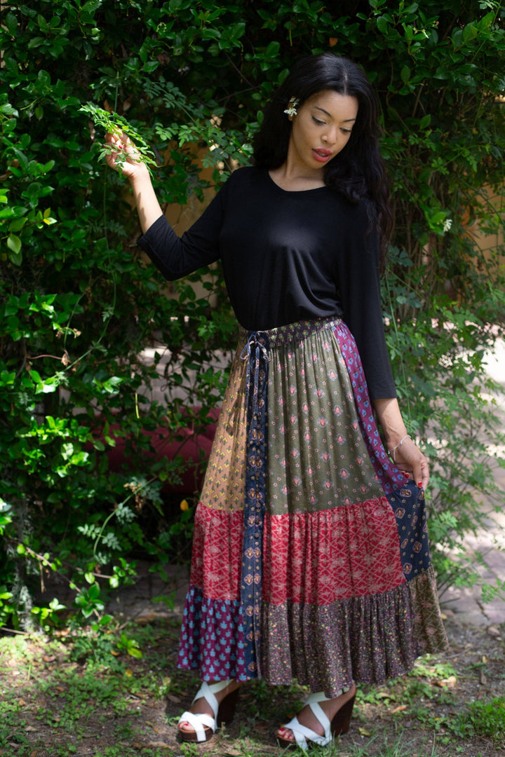 Boho Button Down Skirt