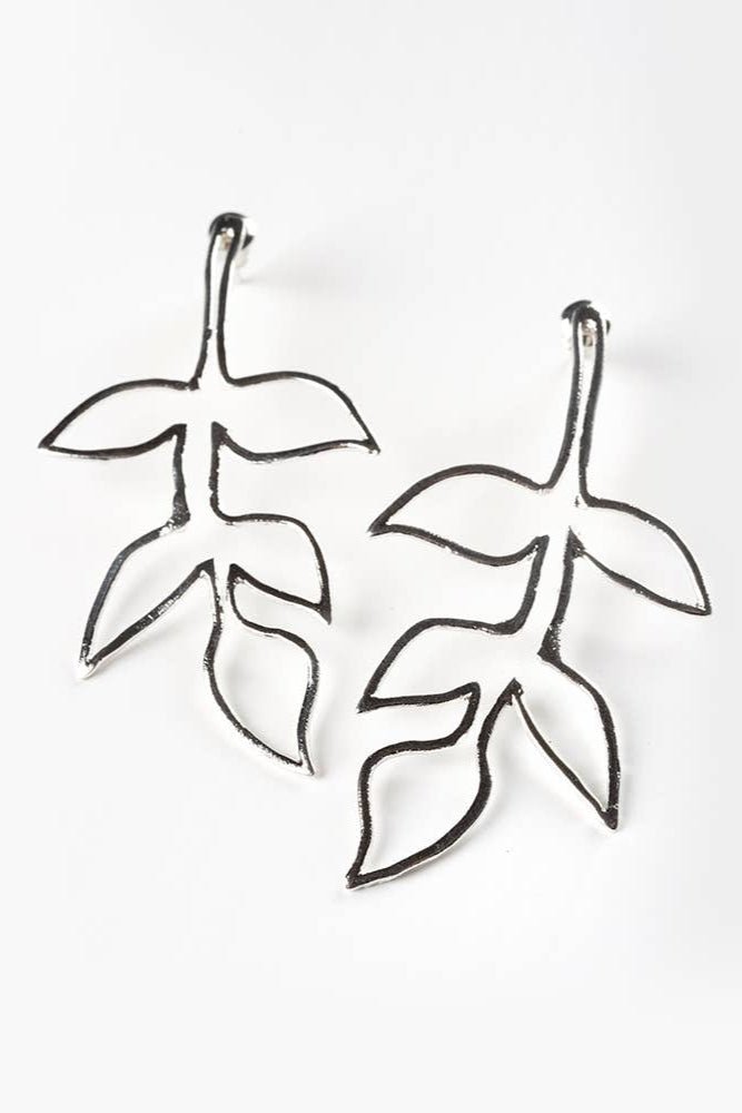 Fauna Wire Earrings - Silver - The Daisy Chain