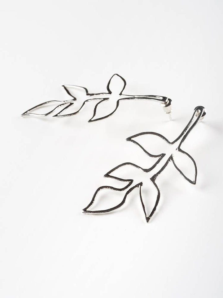 Fauna Wire Earrings - Silver - The Daisy Chain