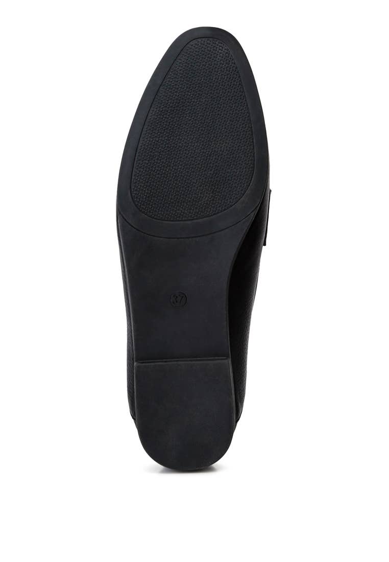 Asher Horsebit Loafers: Black