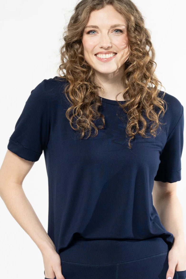 Folded Cuff Tee - Ink - The Daisy Chain