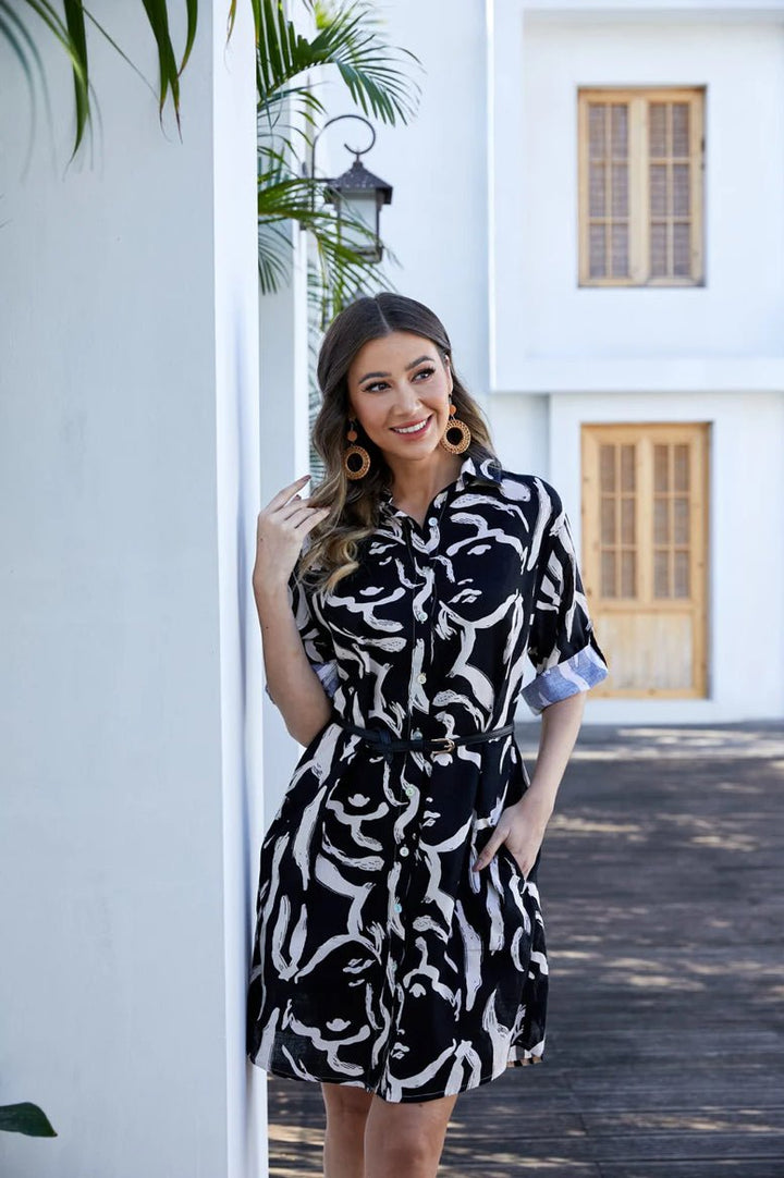 Gia Smart Dress - Black - The Daisy Chain