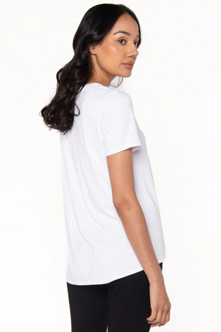 Gracie Crew Tee - White - The Daisy Chain