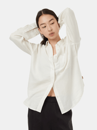 Hemp Button Front Shirt - Undyed - The Daisy Chain