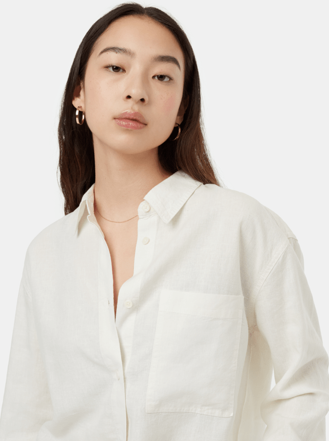 Hemp Button Front Shirt - Undyed - The Daisy Chain