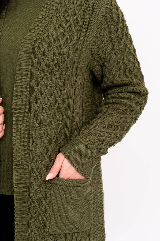 Jenny Cardigan - Khaki - The Daisy Chain
