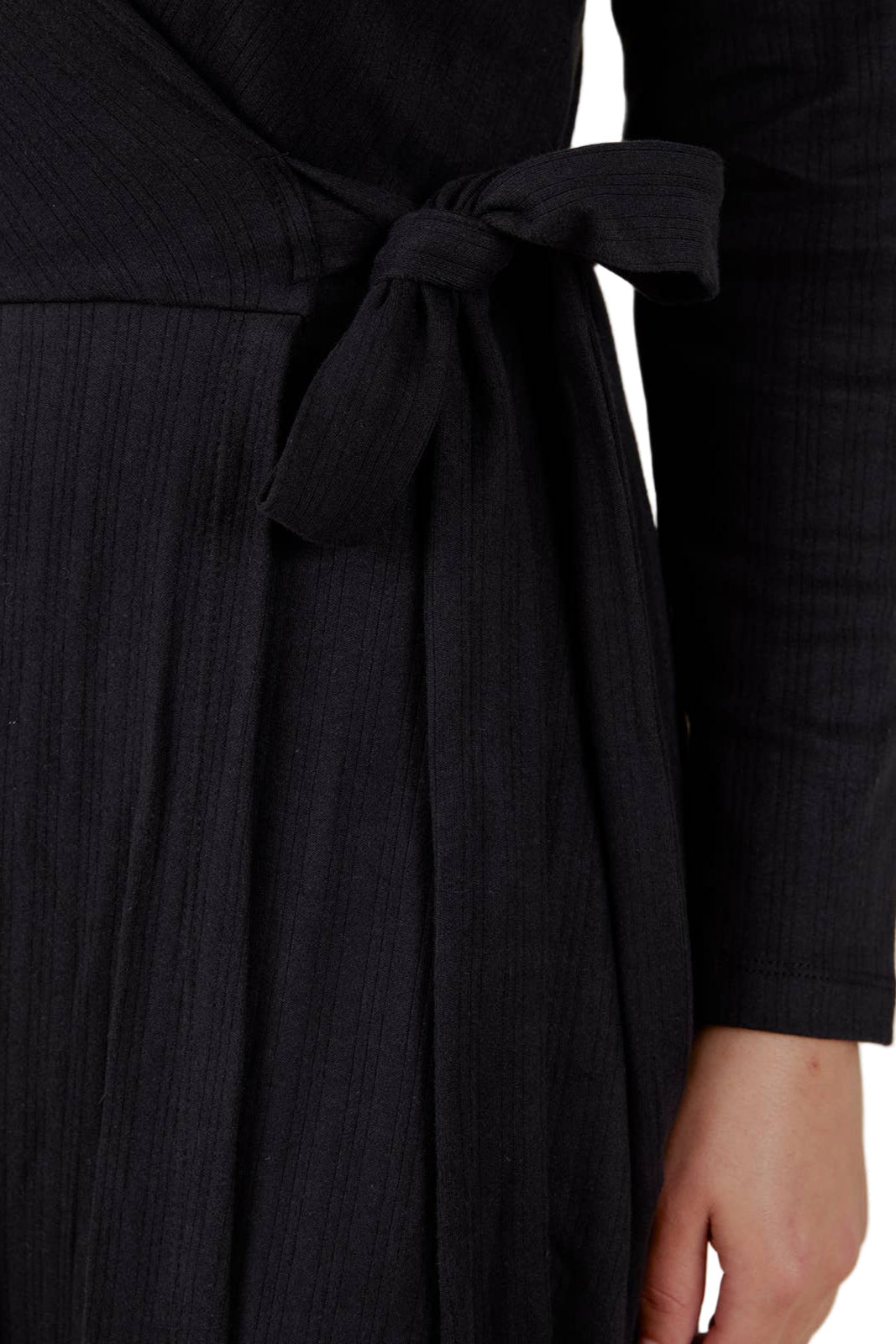 Katie Maxi Wrap Dress - Black - The Daisy Chain