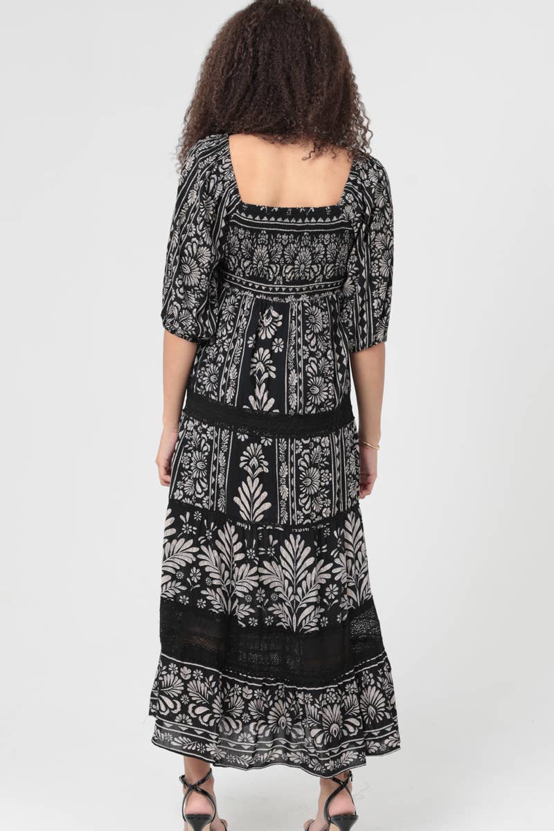 Lace Geometric Dress - The Daisy Chain