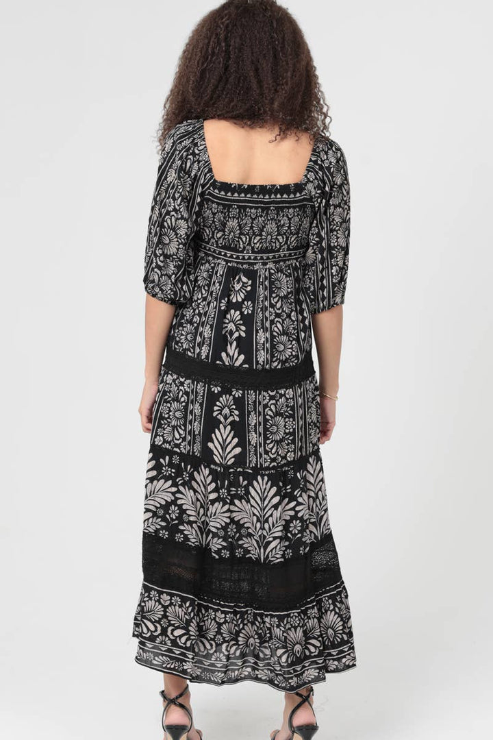 Lace Geometric Dress - The Daisy Chain