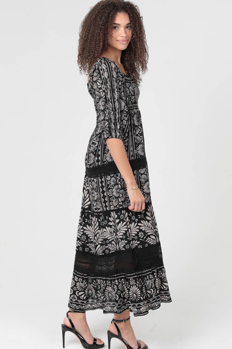 Lace Geometric Dress - The Daisy Chain