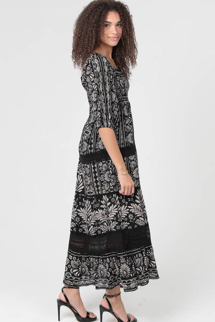 Lace Geometric Dress - The Daisy Chain