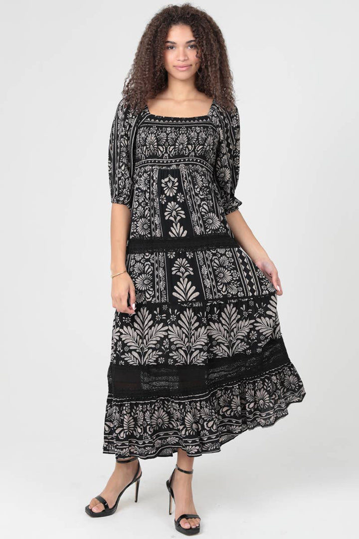 Lace Geometric Dress - The Daisy Chain