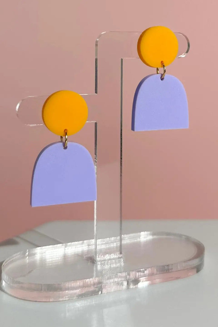Lad Earrings: Mango & Lilac - The Daisy Chain