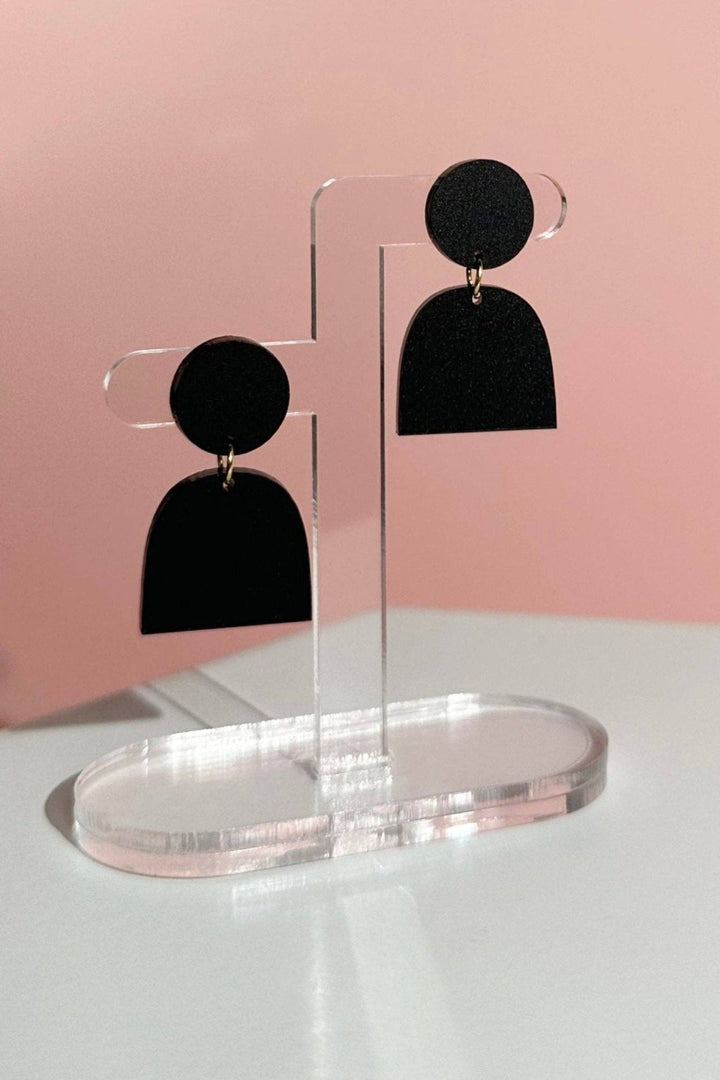 Lad Earrings: Solid Black - The Daisy Chain