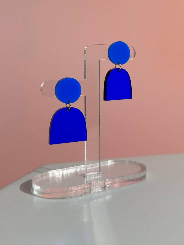 Lad Earrings: Transparent Cobalt Blue - The Daisy Chain