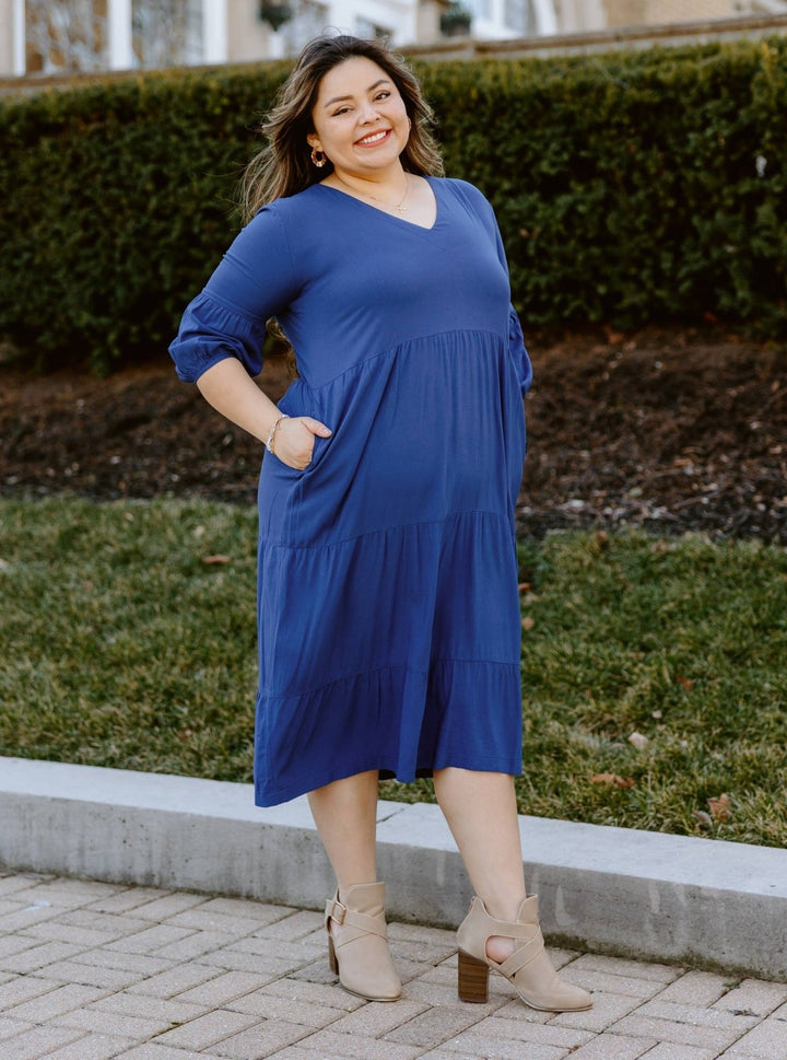 Lapis Tier Dress - The Daisy Chain