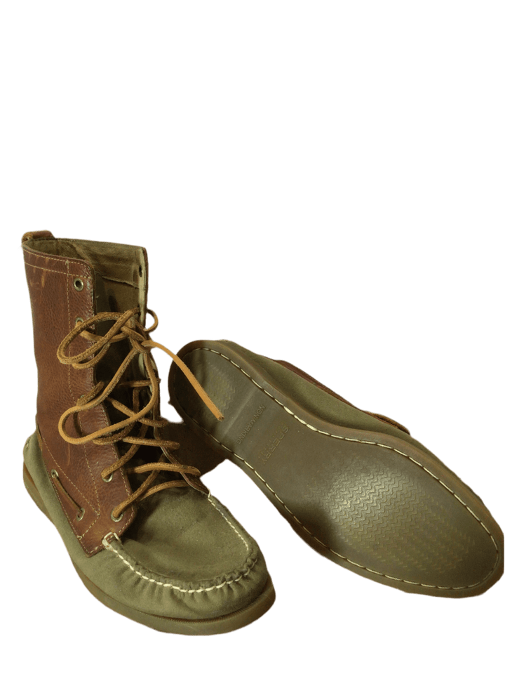 Leather and Canvas Sperry Boots - The Daisy Chain
