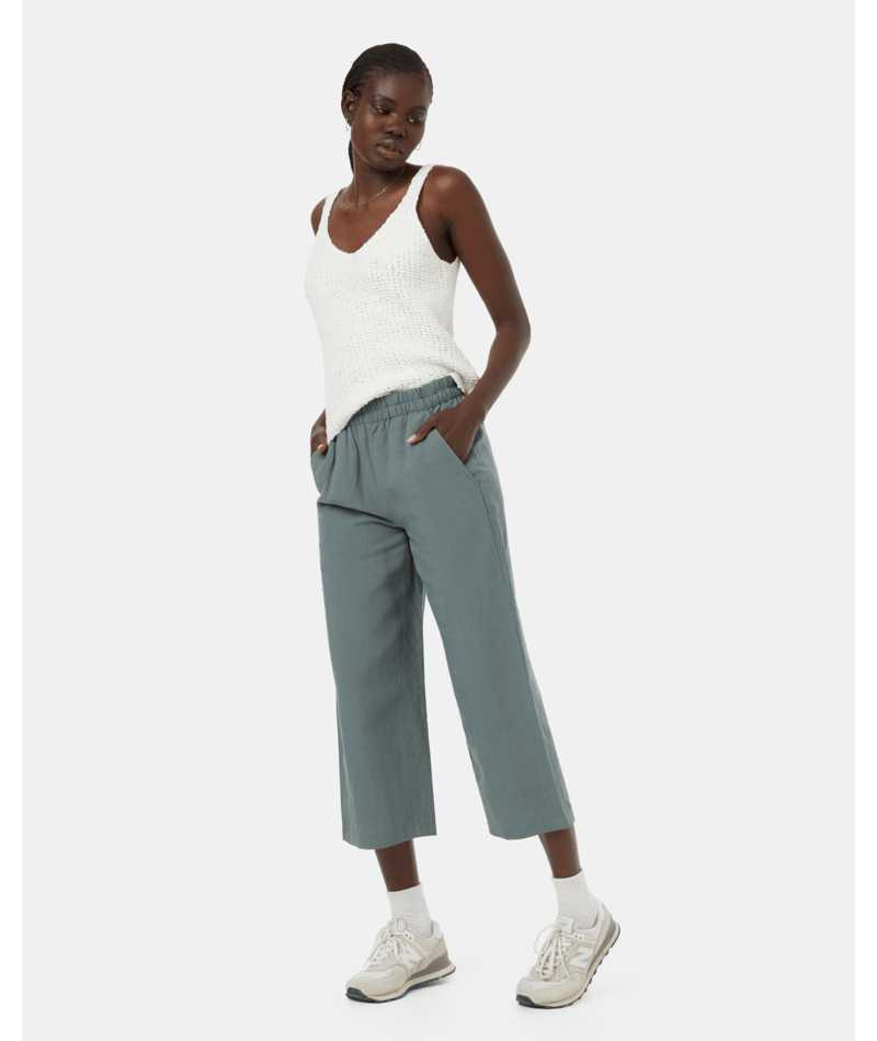 Linen Billow Pant - Olive - The Daisy Chain
