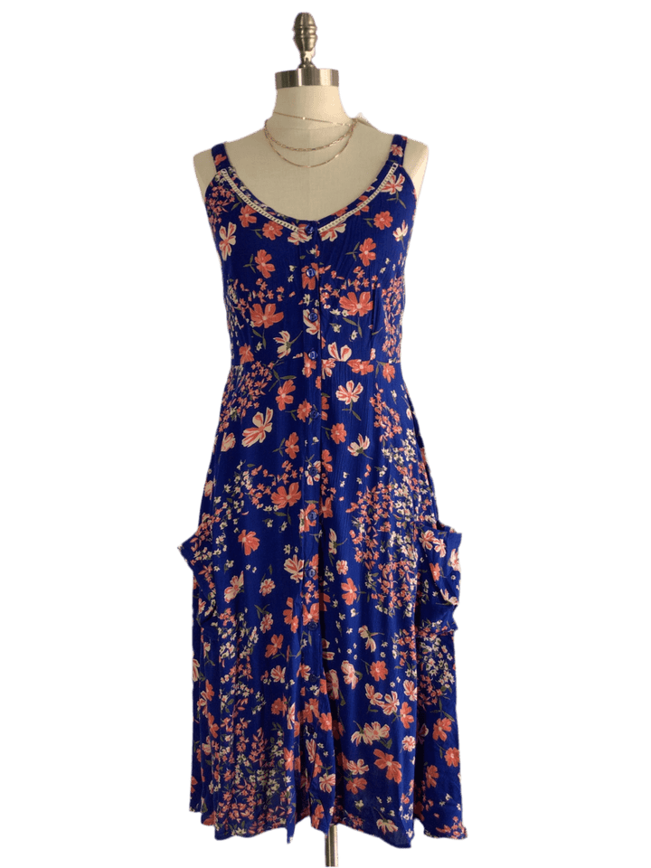 Malibu Dress - Blue Floral - The Daisy Chain