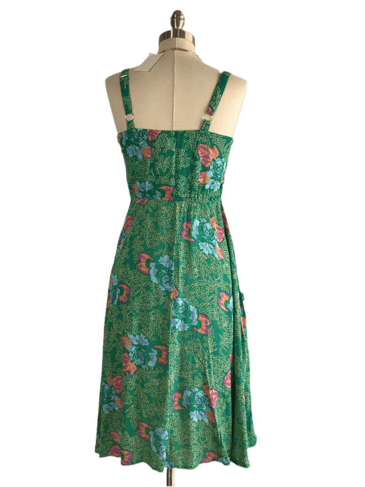 Malibu Dress - Green Floral - The Daisy Chain