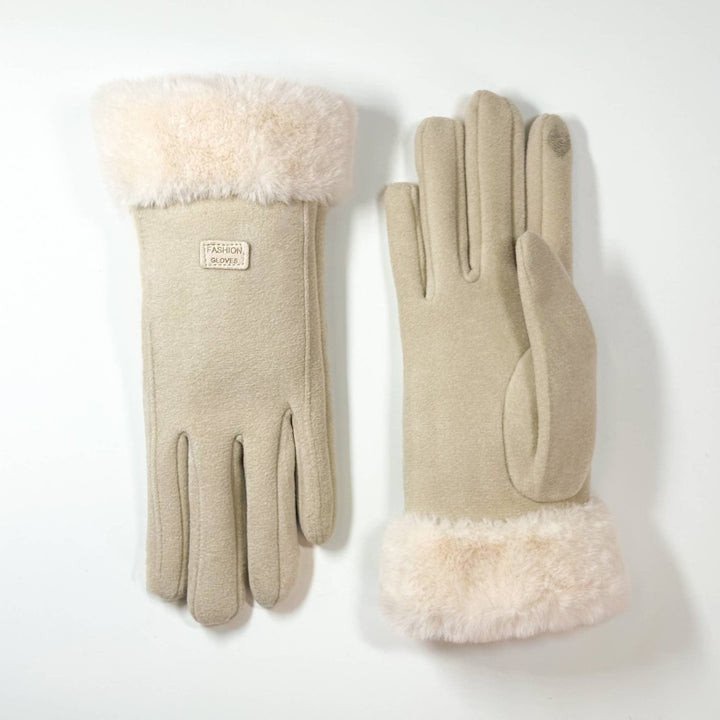 Microsuede Gloves - Latte - The Daisy Chain
