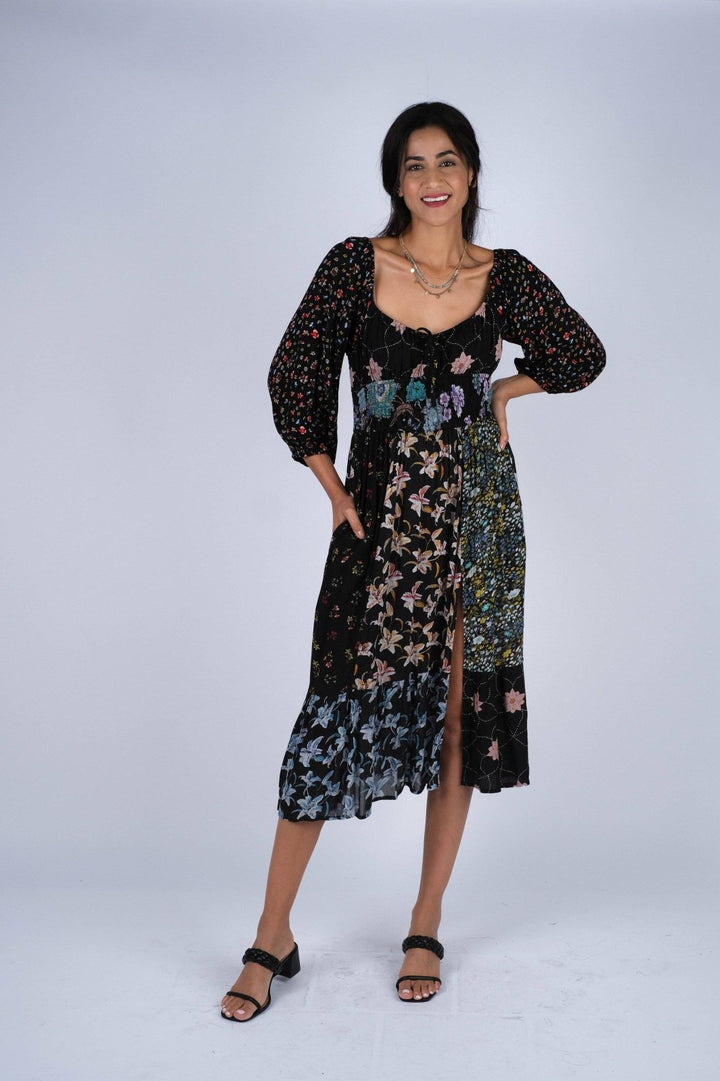 Midnight BloomMidi Dress - The Daisy Chain