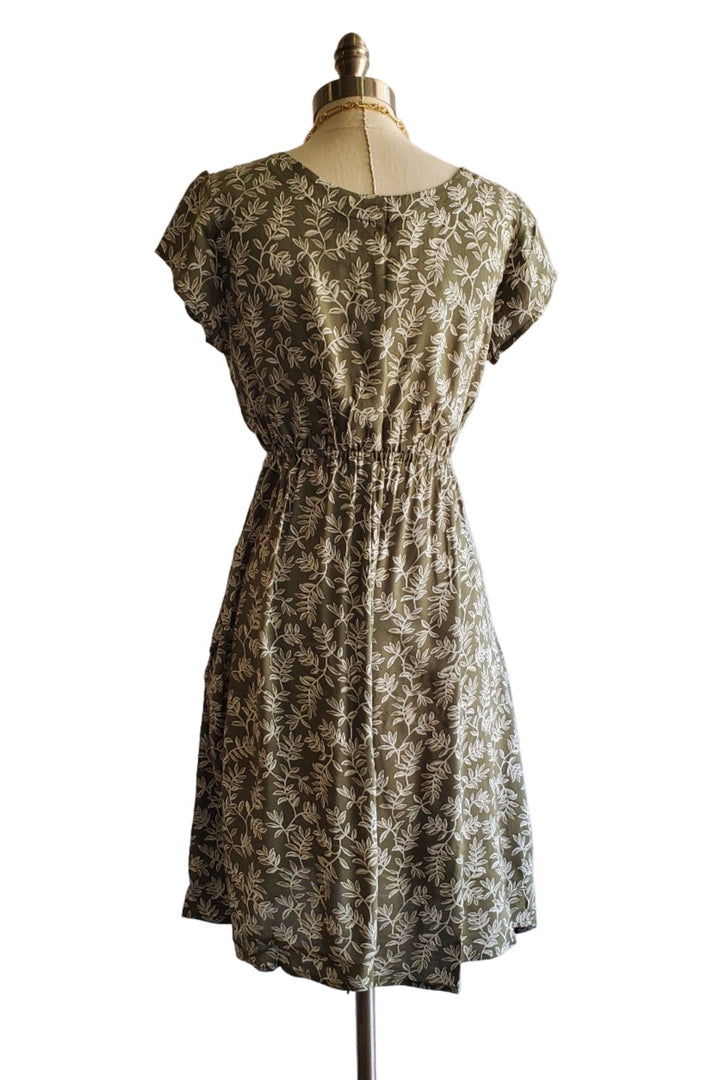 Olive Leaf Dress - The Daisy Chain