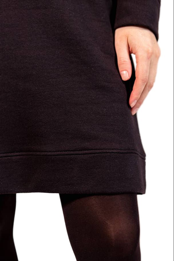 Organic Sweater Dress - Black - The Daisy Chain