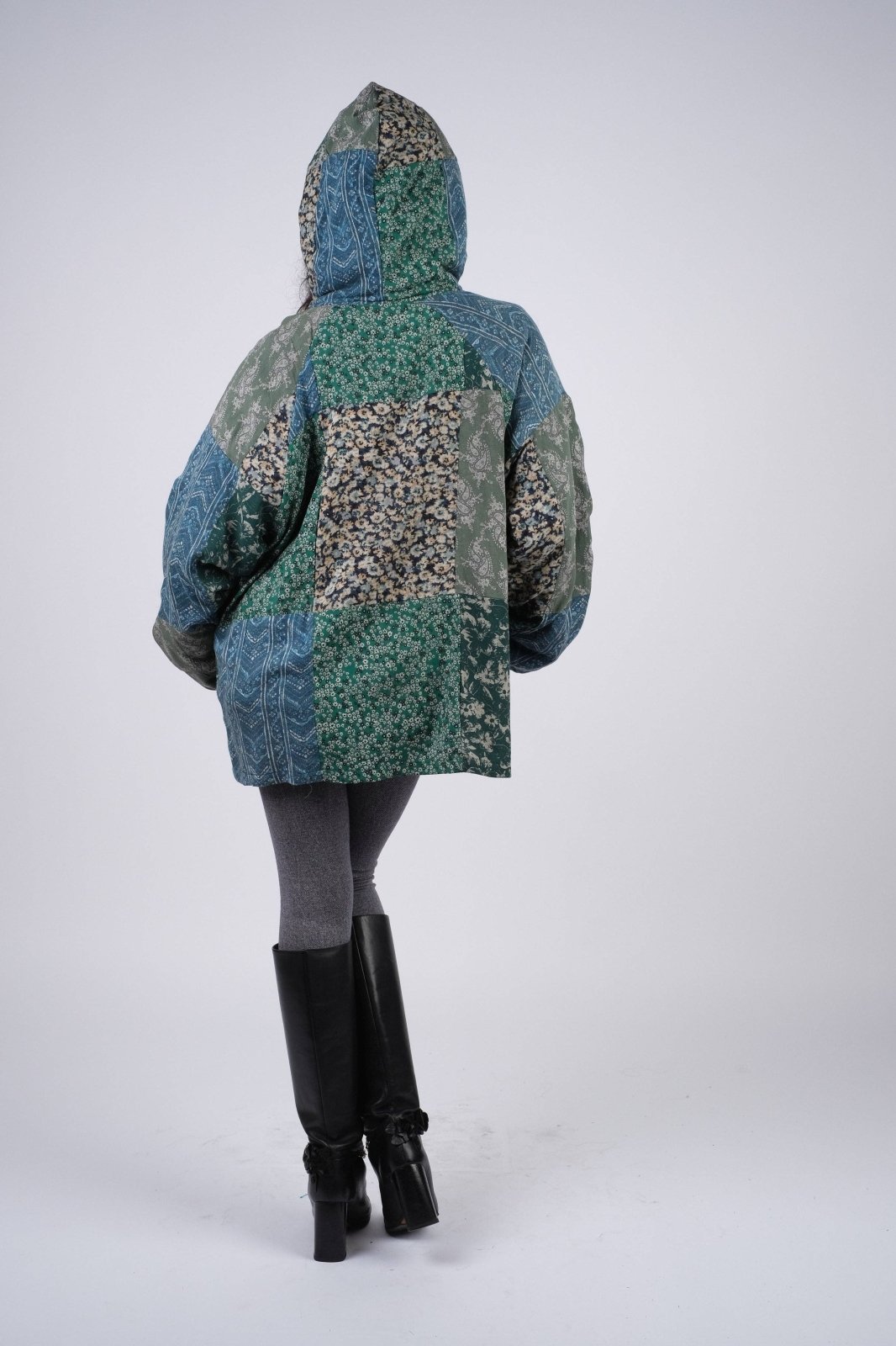 Patchwork Rayon Hoodie - The Daisy Chain