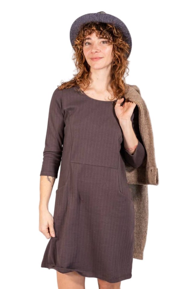 Rib Knit Dress - Shale - The Daisy Chain