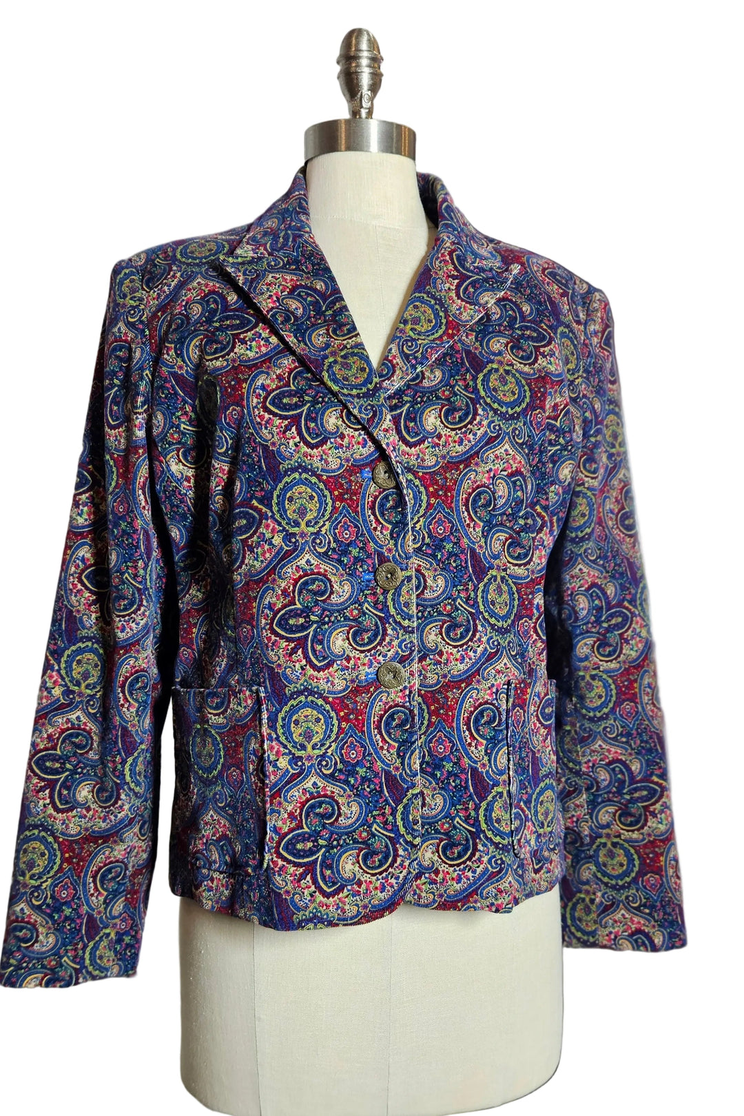 Julie - Paisley Velvet Blazer