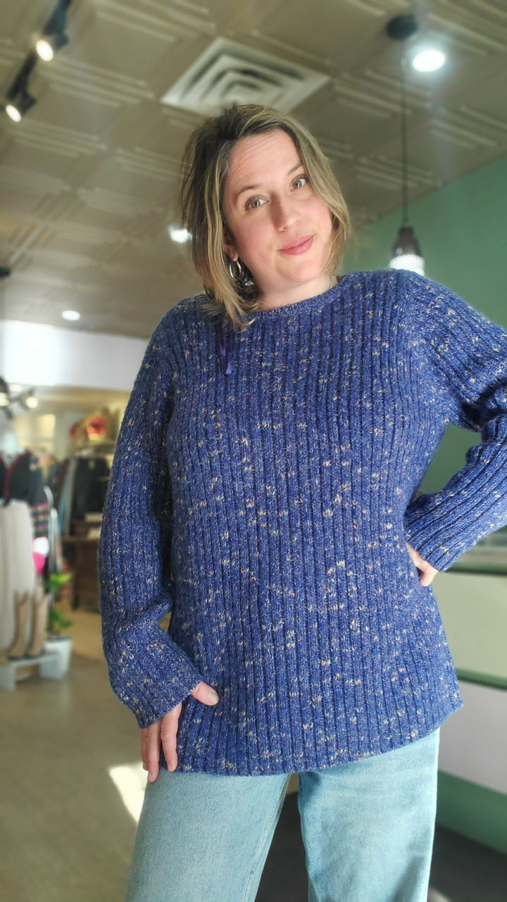 Cozy Blue Knit Sweater