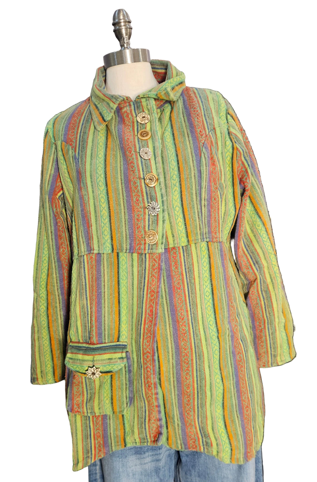 Jasmine Green Hippy Coat