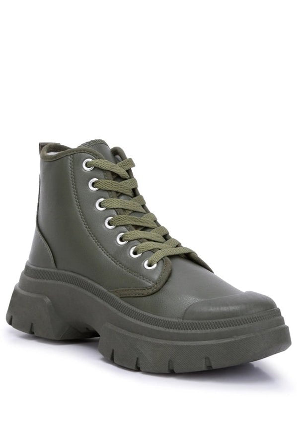 Roxanne Lace Up - Khaki - The Daisy Chain