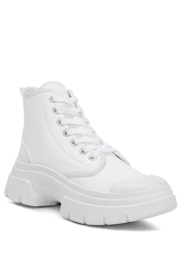 Roxanne Lace Up - White - The Daisy Chain
