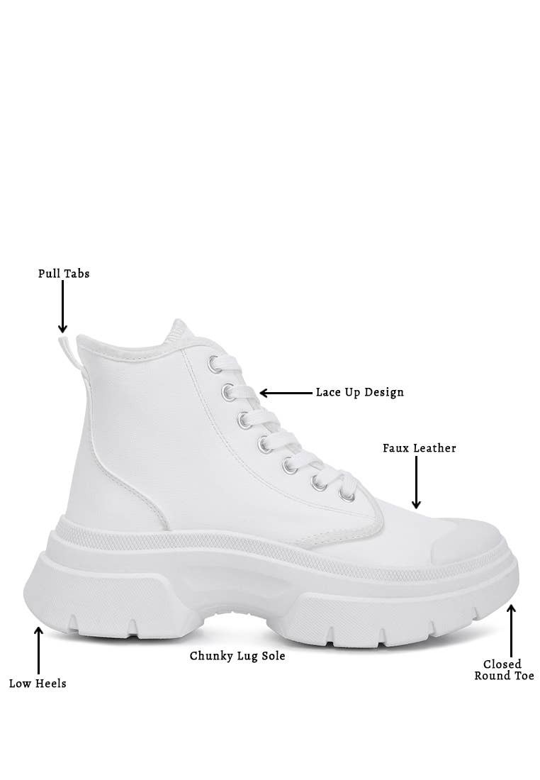 Roxanne Lace Up - White - The Daisy Chain