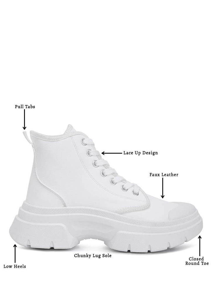 Roxanne Lace Up - White - The Daisy Chain